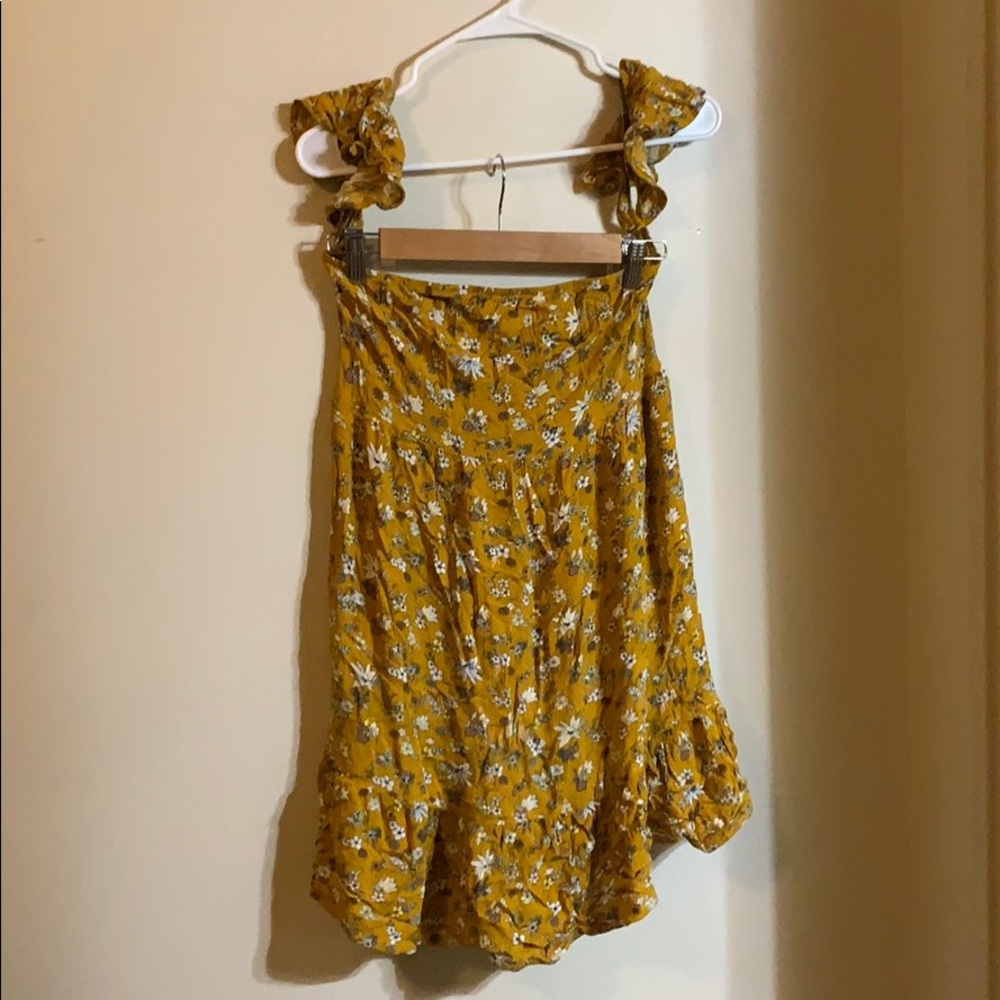 Floral mustard dress
